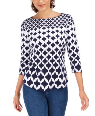 Charter Club - Cotton Printed Top