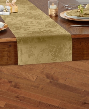 Elrene Poinsettia Elegance Jacquard Holiday Table Runner