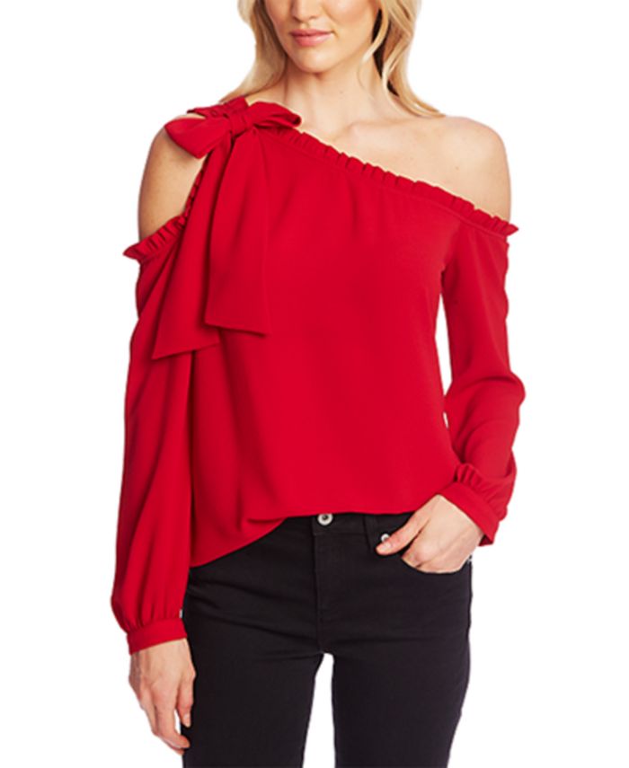 CeCe Ruffled One-Shoulder Bow Blouse & Reviews - Tops - Women - Macy's