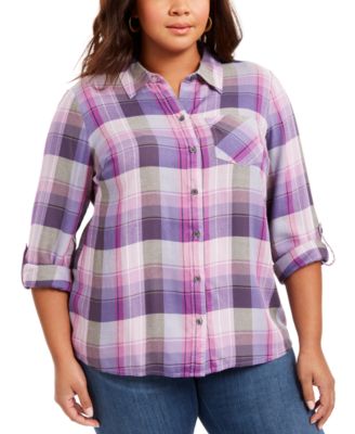 Style & Co - Plus Size Plaid Button-Front Shirt