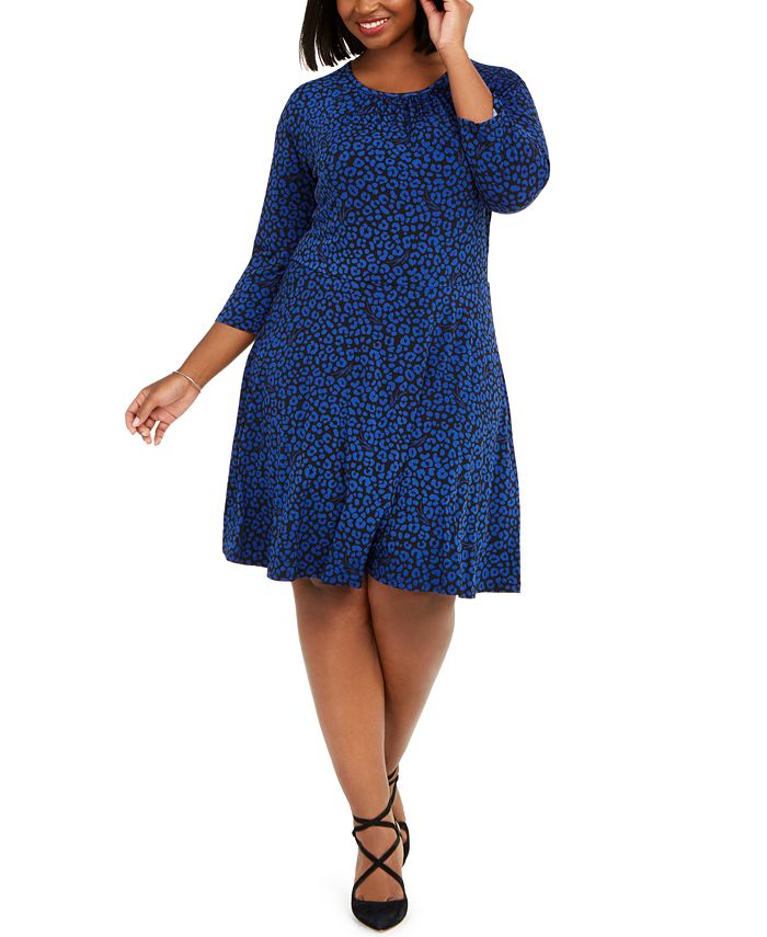 Michael Kors Plus Size Animal-Print Dress & Reviews - Dresses - Plus Sizes  - Macy's