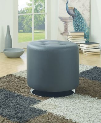 Covina Round Upholstered Ottoman