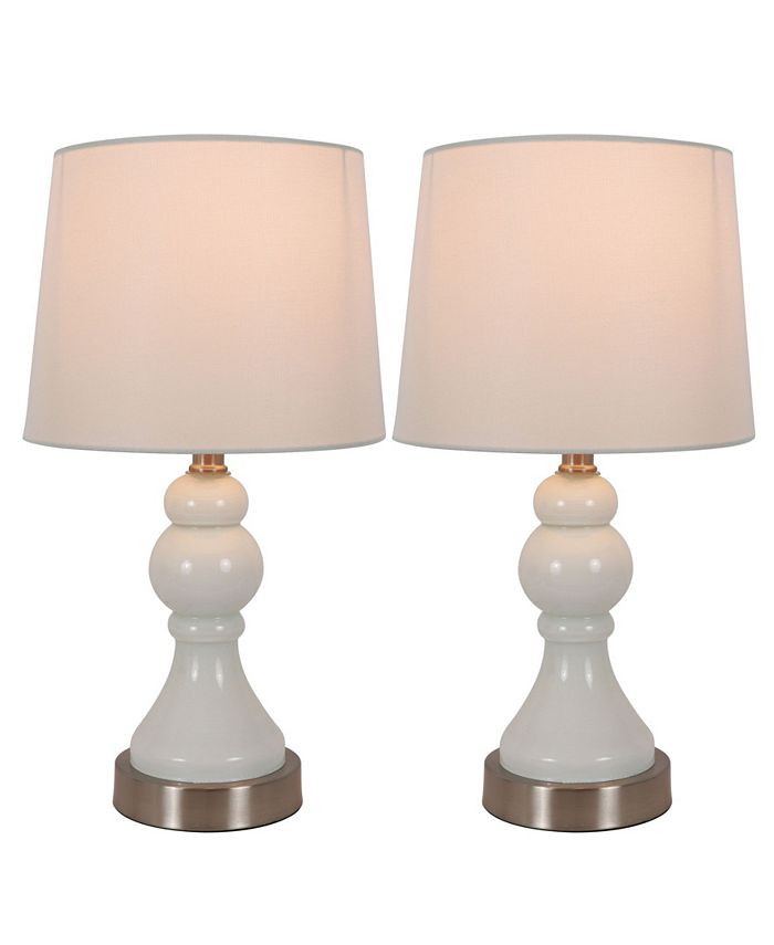 Jimco Lamp & Manufacturing Co Decor Therapy Draper Table Lamps with USB Ports Set of 2 Macy's