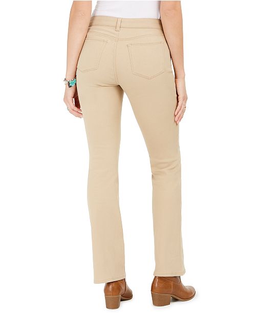 Style & Co Women's Petite Tummy-Control Mid-Rise Bootcut Jeans Dark Blue Size 24X4.5
