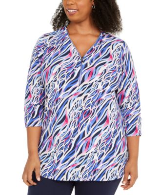 macys jm plus size tops