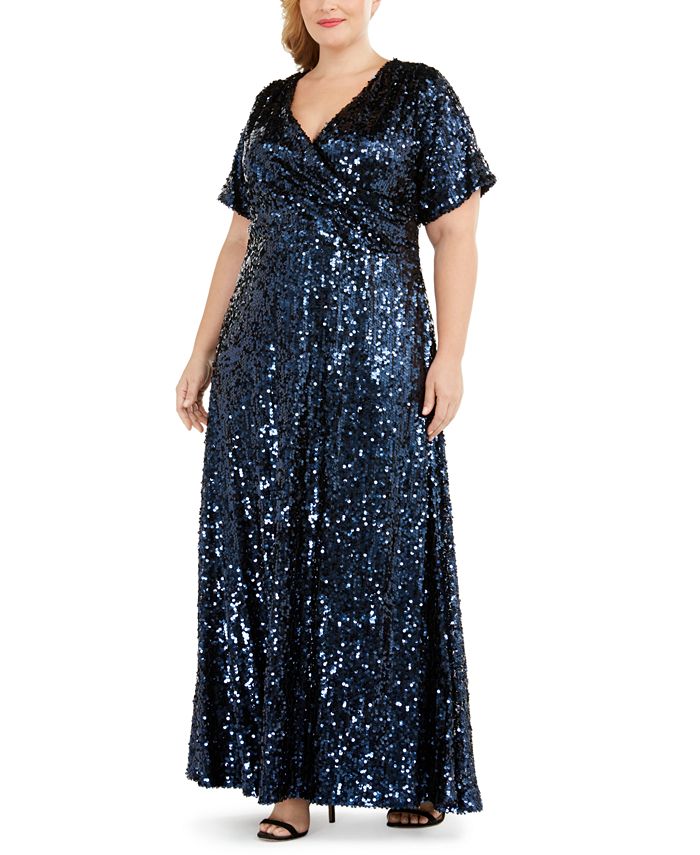 Calvin klein plus deals size evening gowns