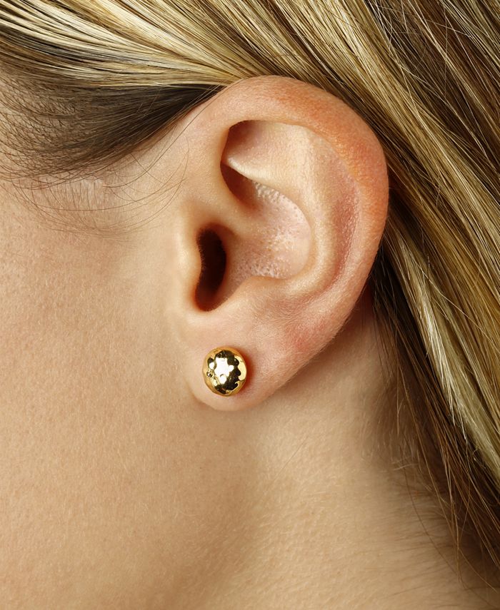 Macys gold sales ball earrings
