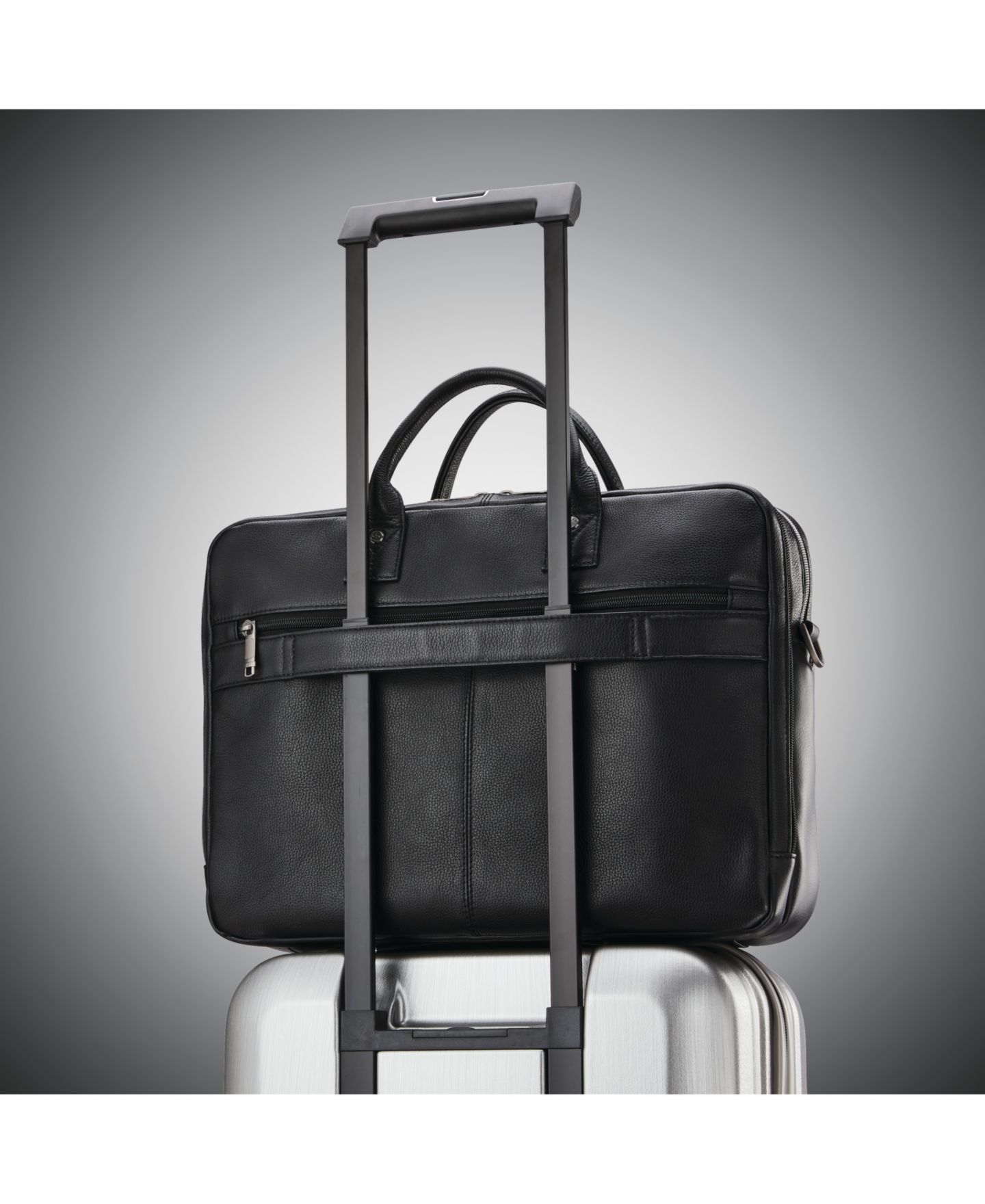 Сумка Samsonite Classic Leather Toploader, цвет: Чёрный — фото 4