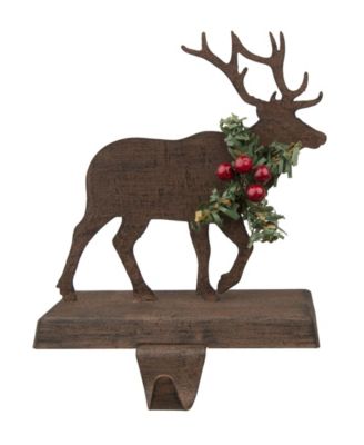 Glitzhome 6.50" H Wooden Reindeer Stocking Holder
