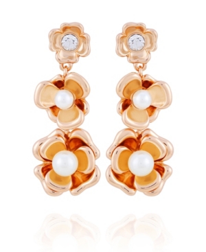 image of T Tahari Fall in Love with Florals Drop Earring