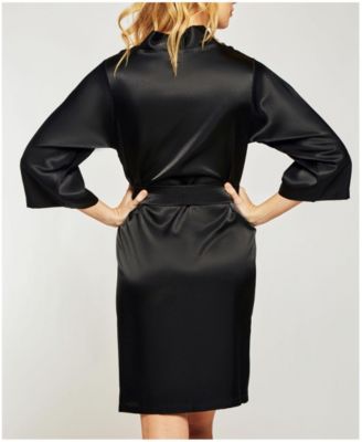 Women's Marina Lux 3/4 Sleeve Satin Lingerie Robe