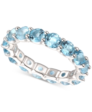 Multi Eternity Band (1/2 ct tw) in 14k Yellow Gold-Plated Sterling Silver (Also Available In Citrine Amethyst Blue Topaz Rhodolite Garnet and Lab Created Opal)