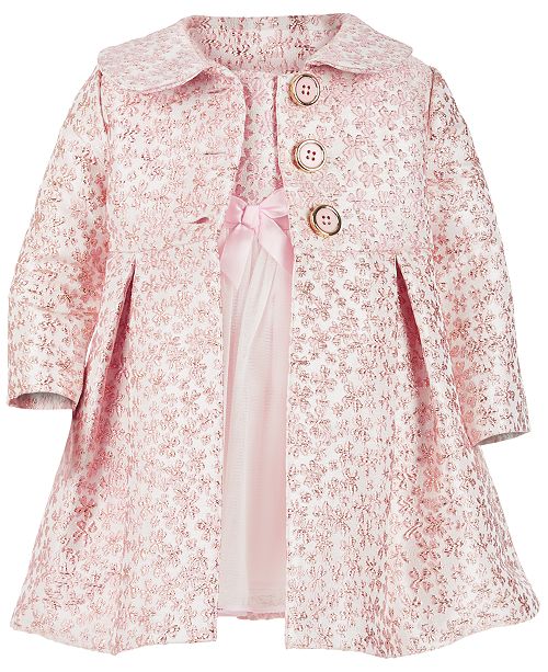 Bonnie Baby Baby Girls 2 Pc Brocade Coat Dress Set Reviews