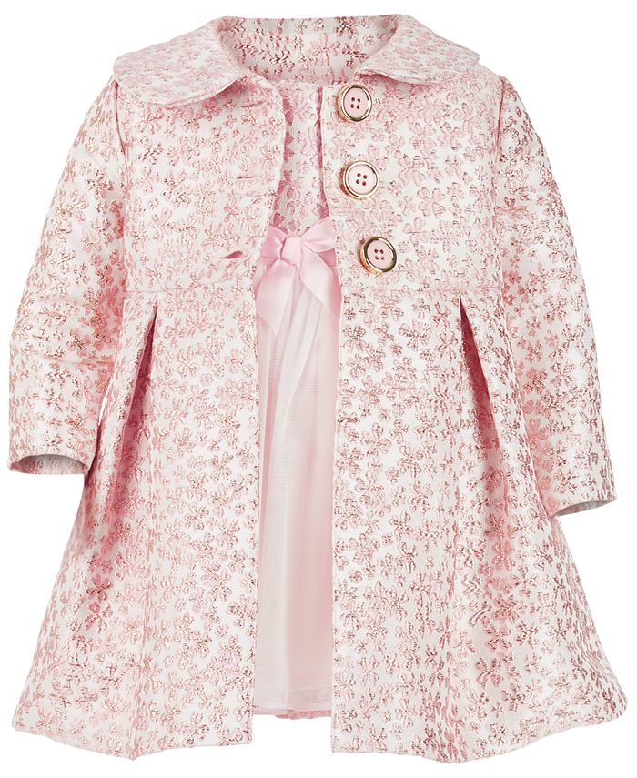 Baby girl dress and sale coat set