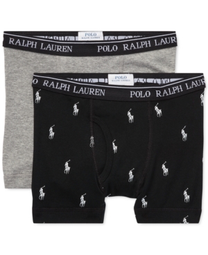 image of Polo Ralph Lauren Little & Big Boys 2-Pk. Cotton Boxer Briefs