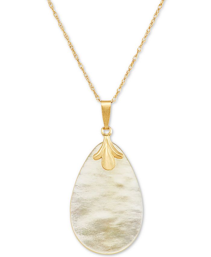 Mother of hotsell pearl teardrop necklace