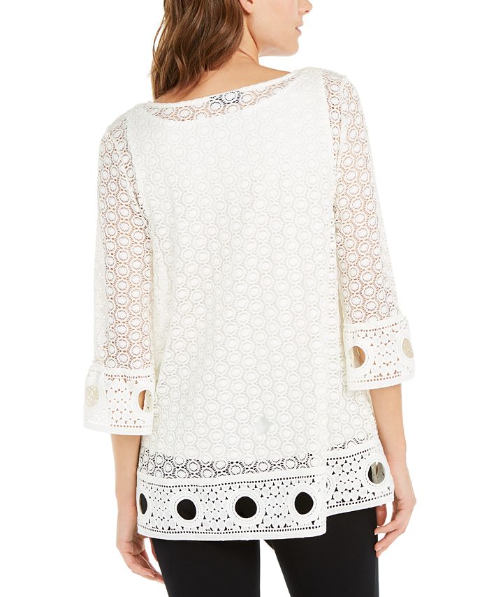 Alfani Crochet Lace Top Created For Macys Macys 