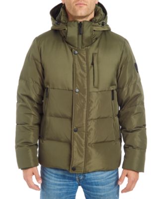 vince camuto hooded puffer coat