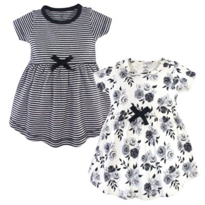 Touched by Nature Baby Girls Organic Cotton Short-Sleeve Dresses 2pk, Black  Floral - Macy's
