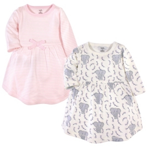 Touched by Nature Baby Girl Long Sleeve Organic Dress 2 Pack