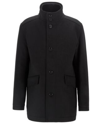 hugo boss funnel neck coat