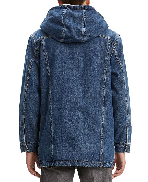 Levi's cotton sherpa lined hooded trucker jacket Clearance