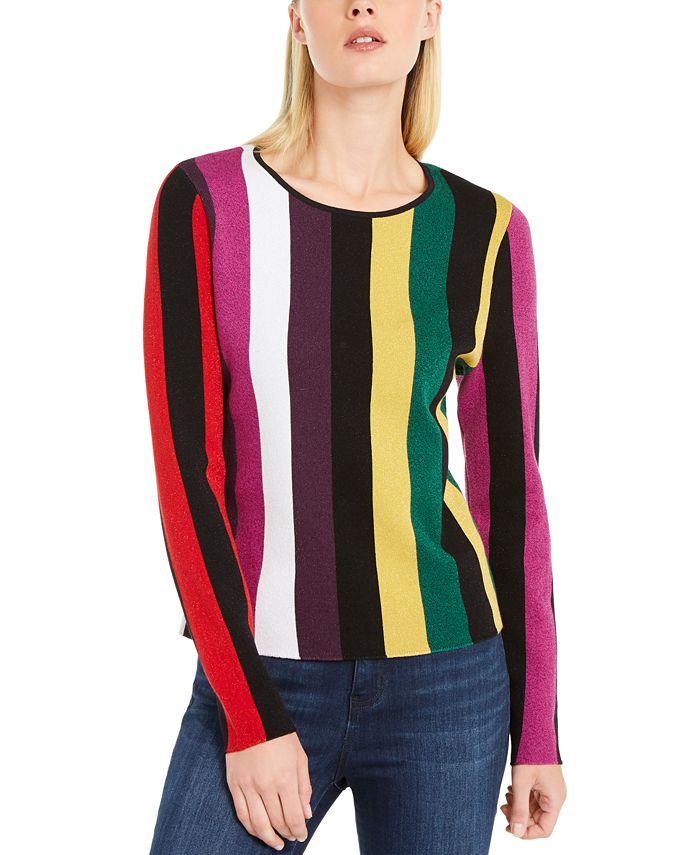 Metallic 2024 striped sweater