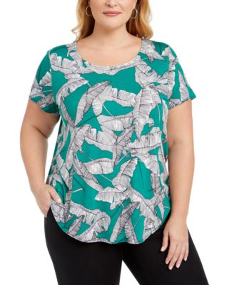 macy's alfani plus size tops