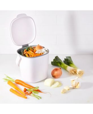 Easy Clean 0.75 Gallon Compost Bin, White