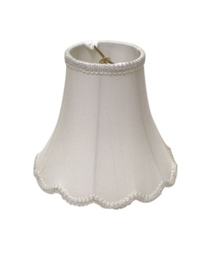 Shop Macy's Cloth&wire Slant Scallop Bell Softback Lampshade With Washer Fitter In White