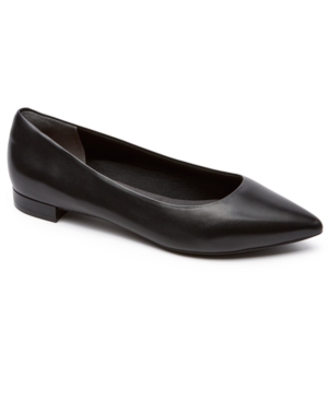 image of Rockport Women-s Total Motion Adelyn Pointed-Toe Ballet Flats Women-s Shoes