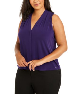 macy's calvin klein plus size tops