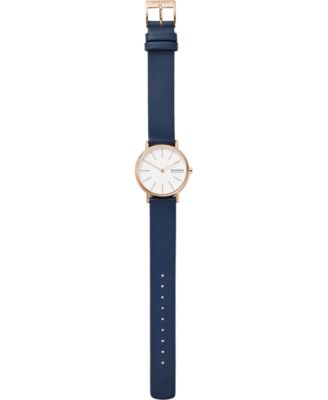 Women's Signatur Navy Leather Strap Watch 30mm 