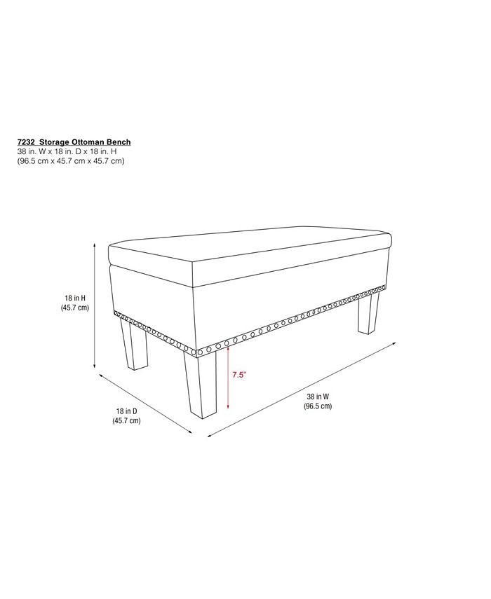 Dorel Living Patton Storage Bench Ottoman & Reviews Furniture Macy's