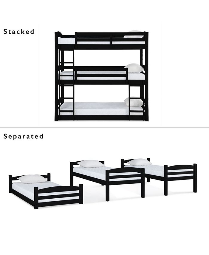 Dorel Living Wade Triple Floor Bunk Bed, Twin Macy's