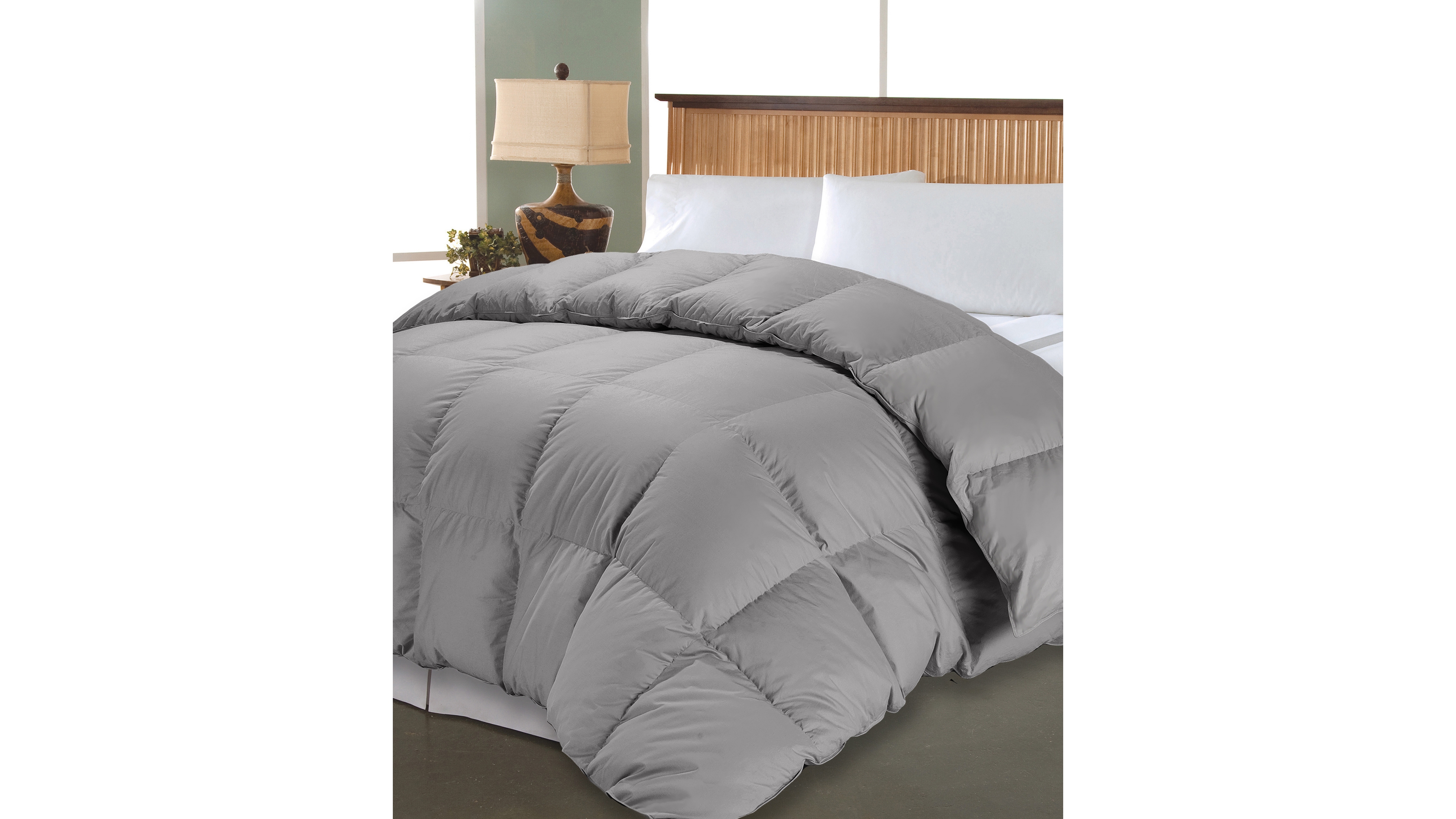 Blue Ridge ComforloftDown Alternative 1000 Thread Count Pima Cotton Comforter, Full/Queen