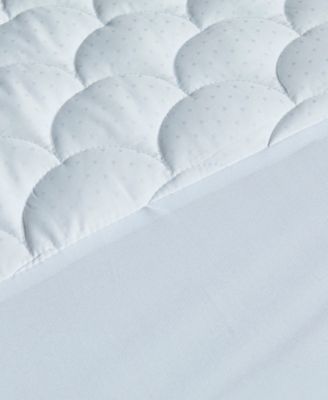 Dual-Action 100% Cotton Damask Dot Mattress Pad, California King