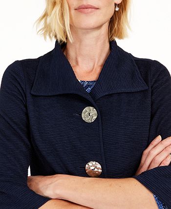JM Collection Women's Textured Bell Sleeve Jacket – Biggybargains