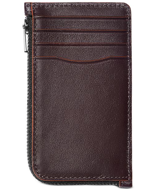 COACH Men's Leather Zip Card Case & Reviews All Accessories Men