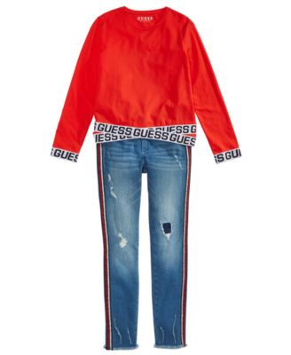 guess striped jeans