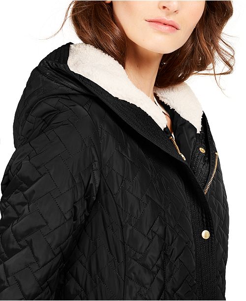 Cole Haan Hooded FleeceLined Quilted Jacket & Reviews Coats Women