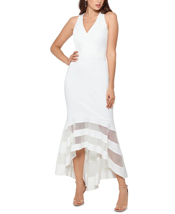 Xscape illusion sales mermaid cocktail dress