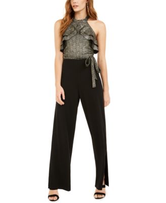 bebe halter jumpsuit