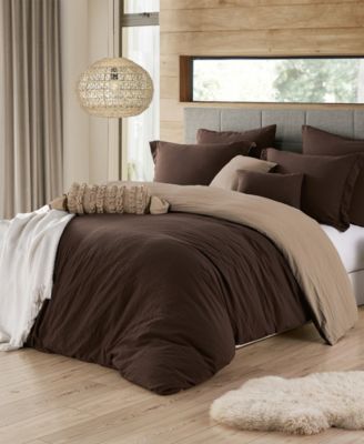 Cathay Home Inc. Ultra Soft Reversible Crinkle Duvet Cover Set, Twin/Twin XL