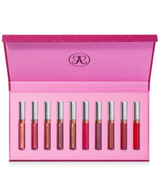 ANASTASIA hot BEVERLY HILLS HIGH PIGMENT LIQUID LIPSTICK SET OF 10 SHADES NEW/SEALED