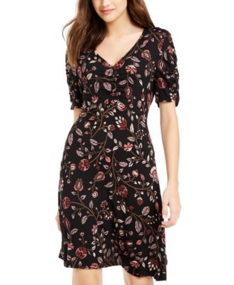 macys ruched dress