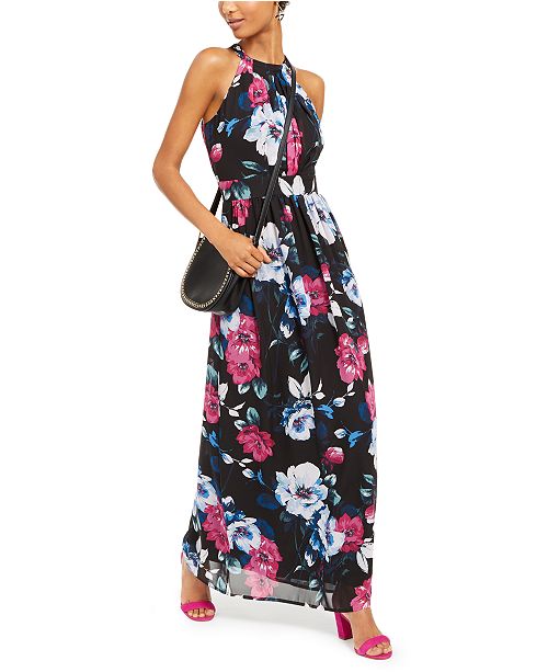Inc Floral Print Halter Maxi Dress Created For Macy S