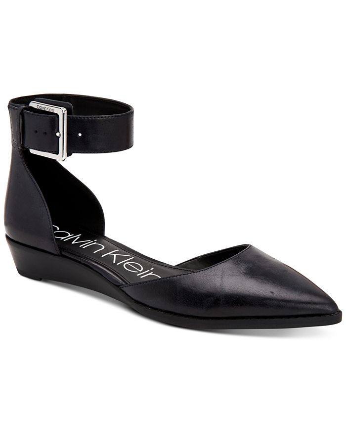 Calvin Klein Tamina Ankle-Strap Flats & Reviews - Flats & Loafers - Shoes -  Macy's
