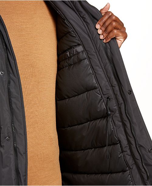 Calvin Klein Men's Big & Tall Long Snorkel Coat with FauxFur Trimmed