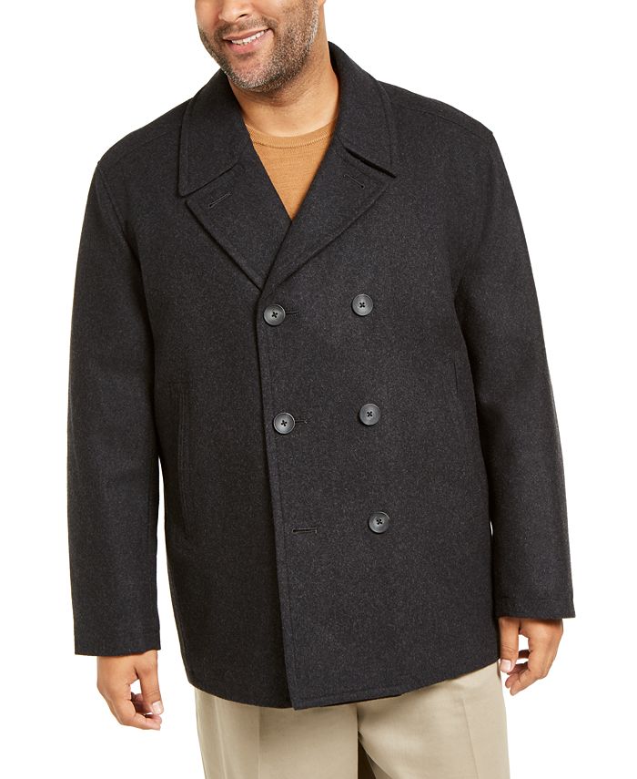 Tall Double Ted Peacoat, Mens Pea Coat Large Tall